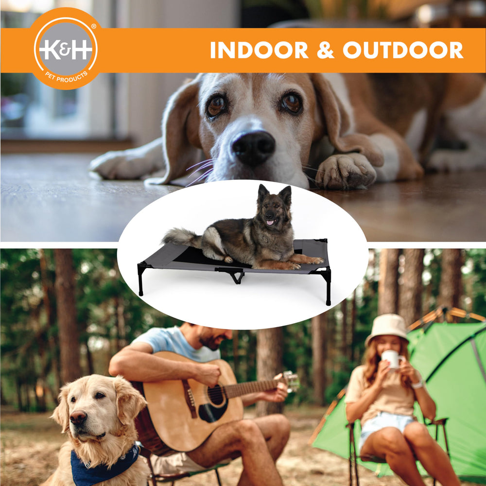 K&H Pet Products Cama para perros grandes con soporte estable de alto peso.