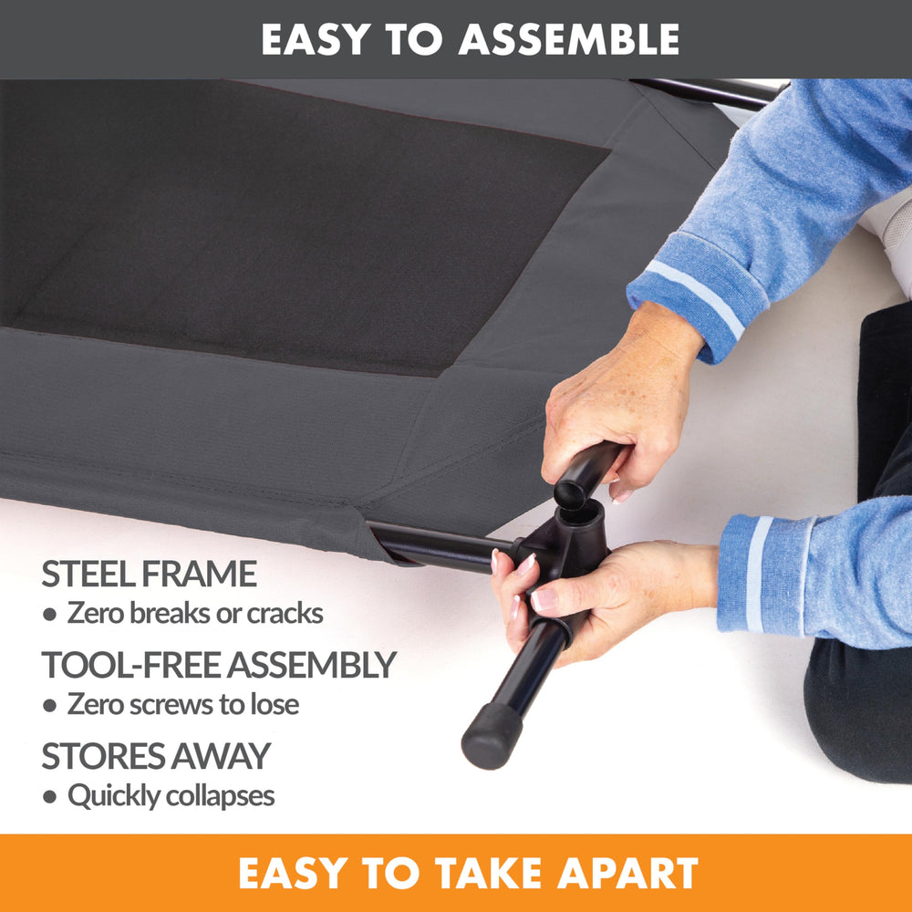 K&H Pet Products Cama elevable con pies antideslizantes para proteger suelos.