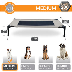 Cubierta lavable de K&H para cama de perro, limpieza sencilla.