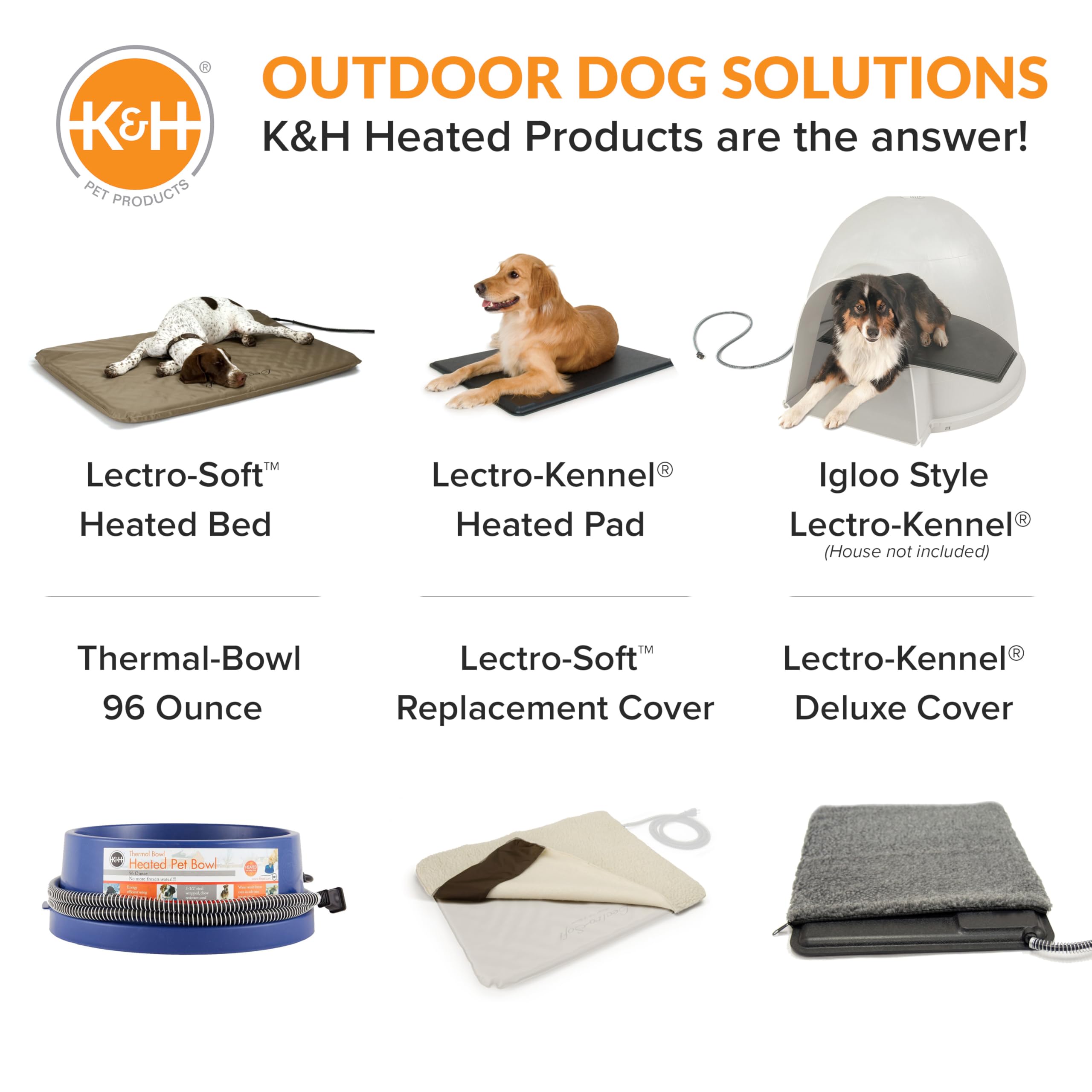 K&H Thermal-Bowl, diseño confiable para agua siempre disponible en exteriores.