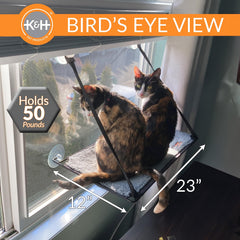 K&H Pet Products EZ Mount Cat Window Perch: marco de acero robusto
