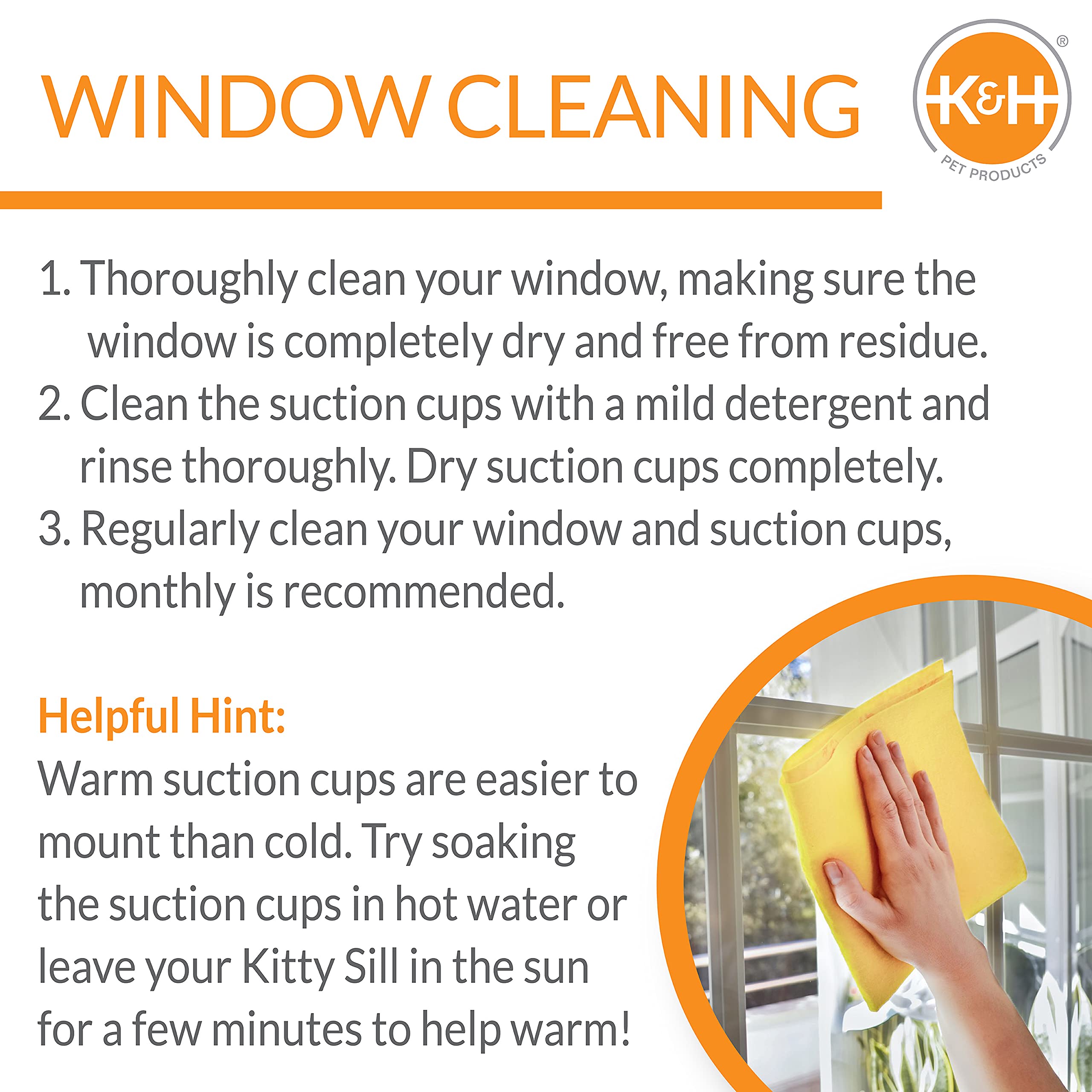 K&H Pet Products EZ Mount Cat Window Perch: diseño que no bloquea cortinas