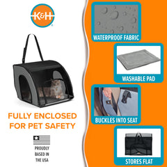 K&H Pet Products: ventanas de malla en el lateral, visibilidad y ventilación adecuadas.