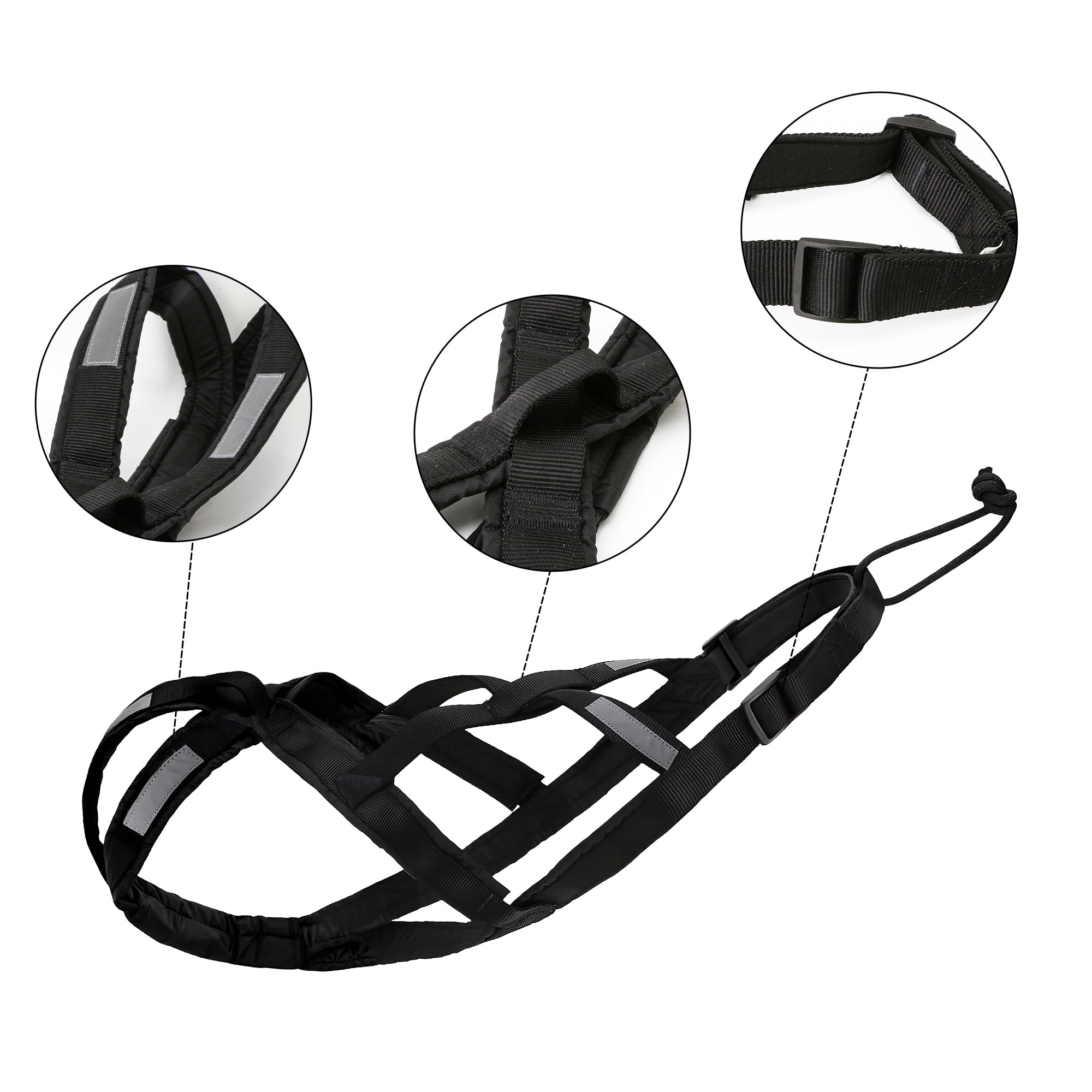 KH866 arnés X-Back para trineo y esquí de tiro, control y seguridad