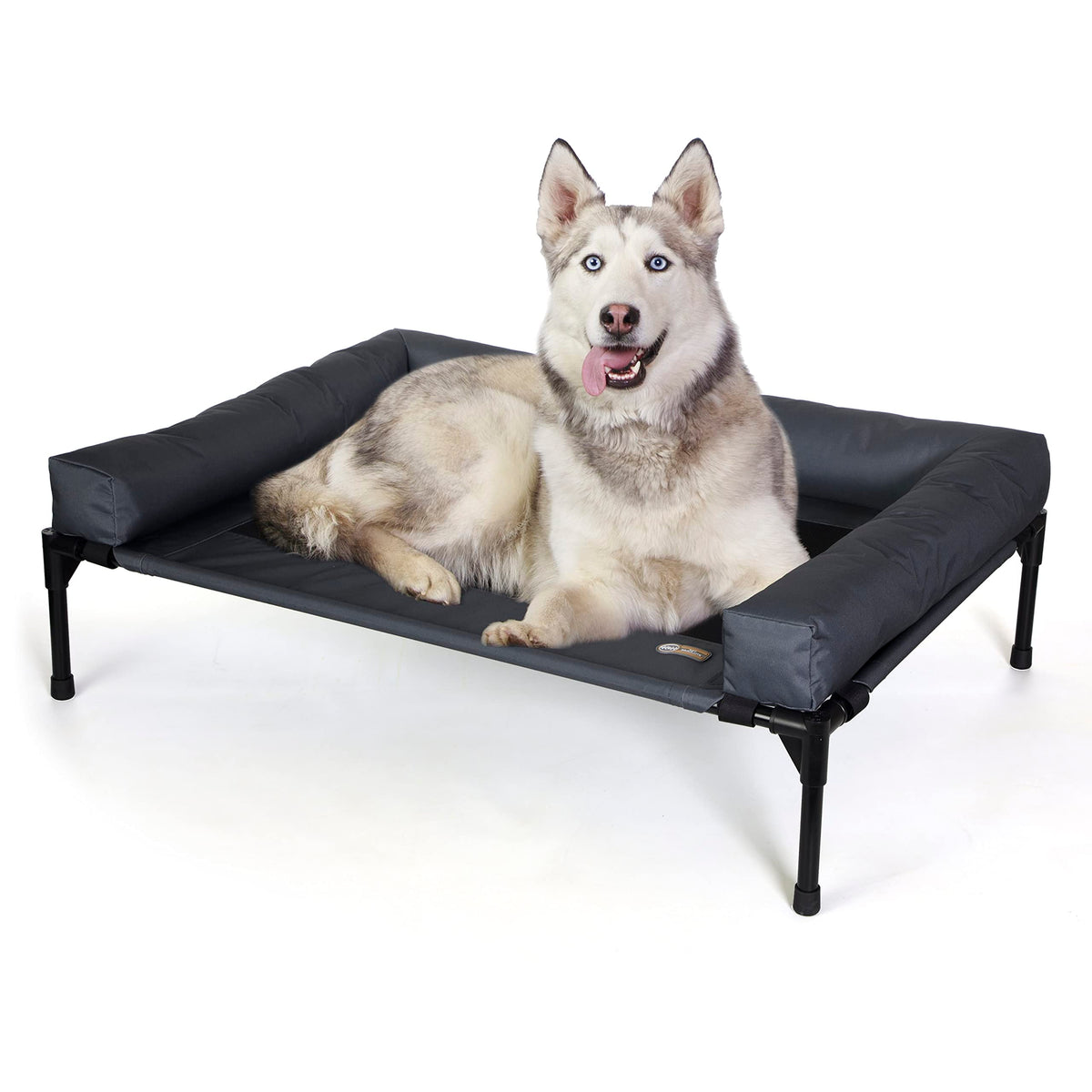 K&H Pet Products cama para perro exterior con cojín acolchado, cómodo para exteriores.