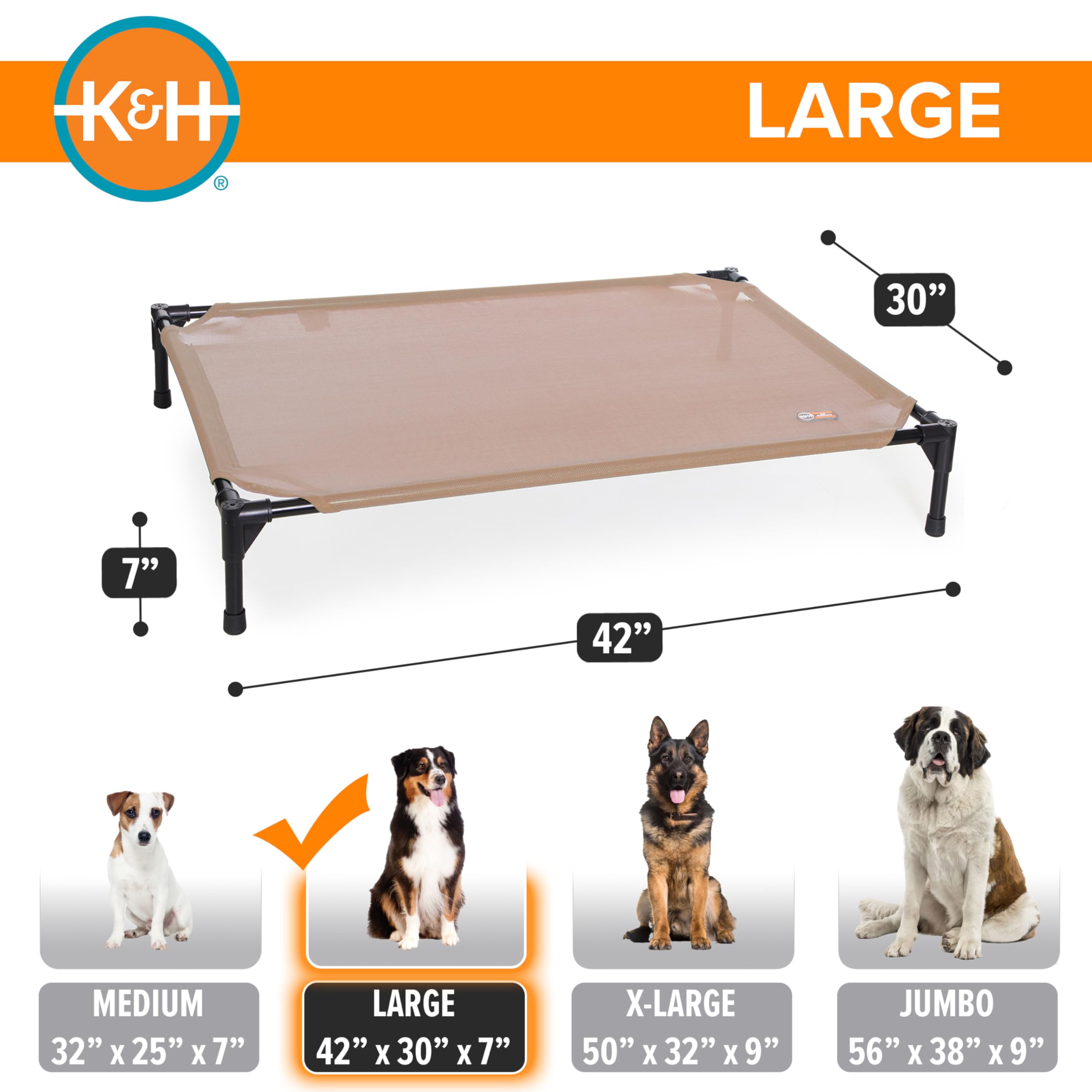 K&H Pet Products funda desmontable y lavable para limpieza fácil.