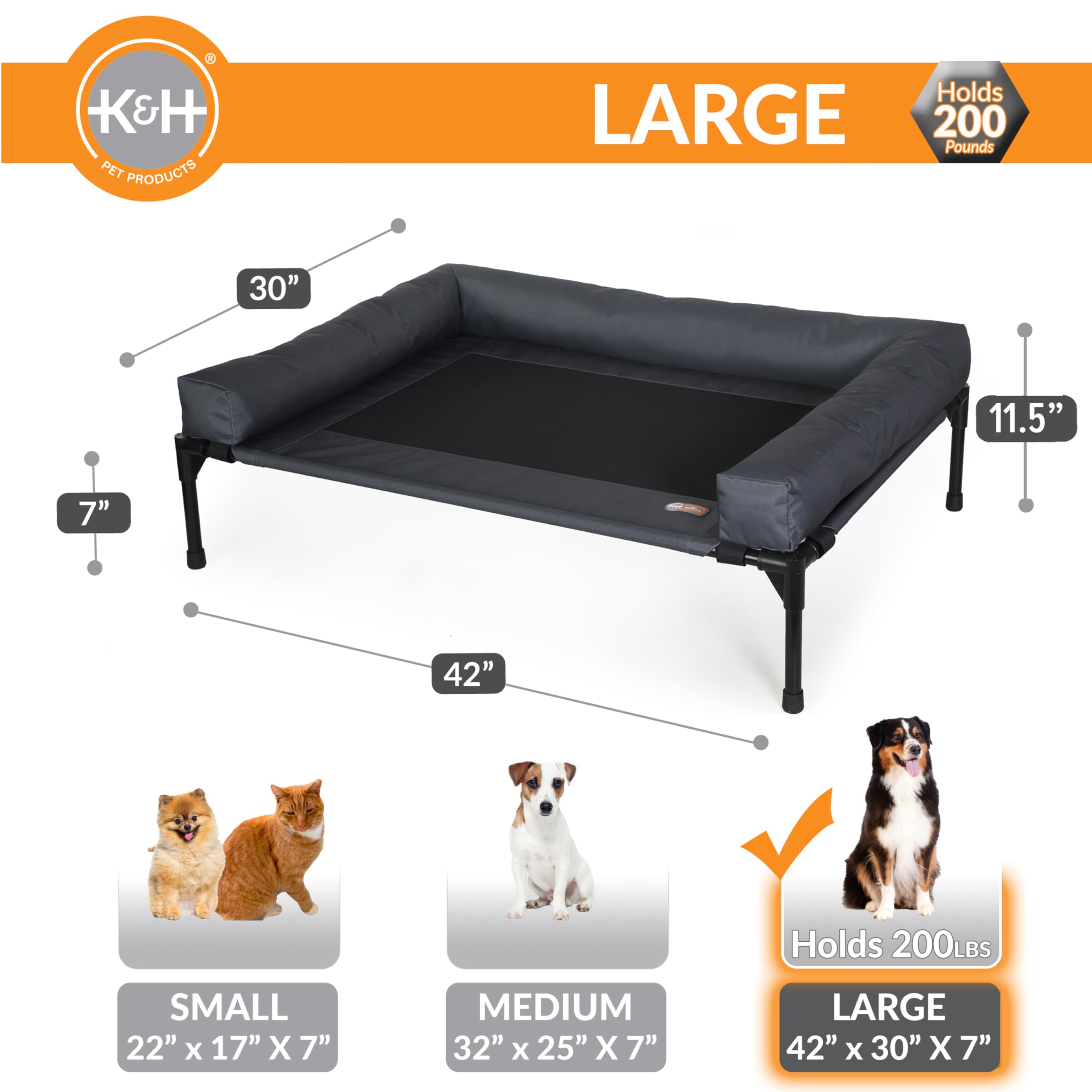 K&H Pet Products funda removible y lavable para cama de perro.