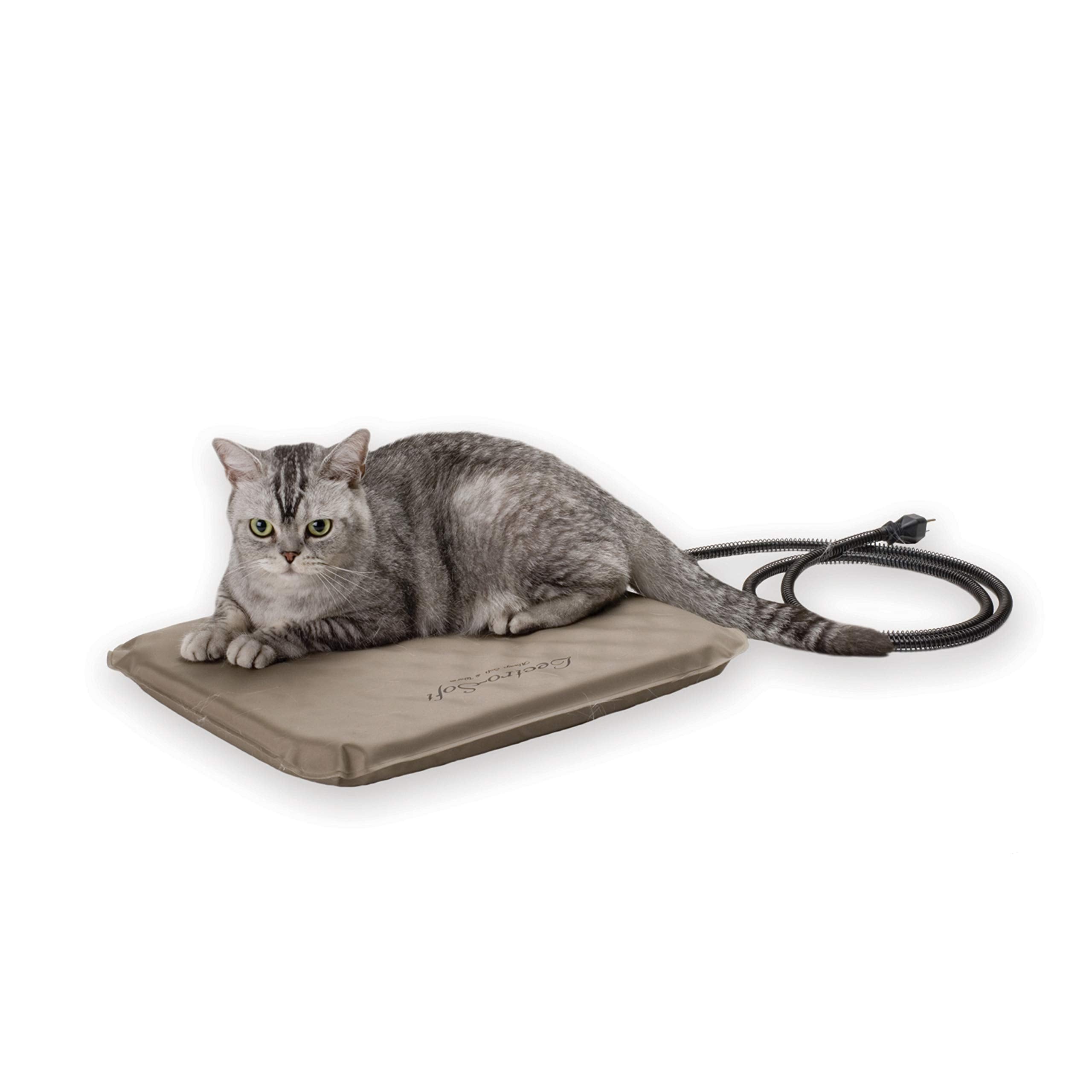 Cama caliente exterior Lectro-Soft para gatos pequeños, cálida y cómoda.