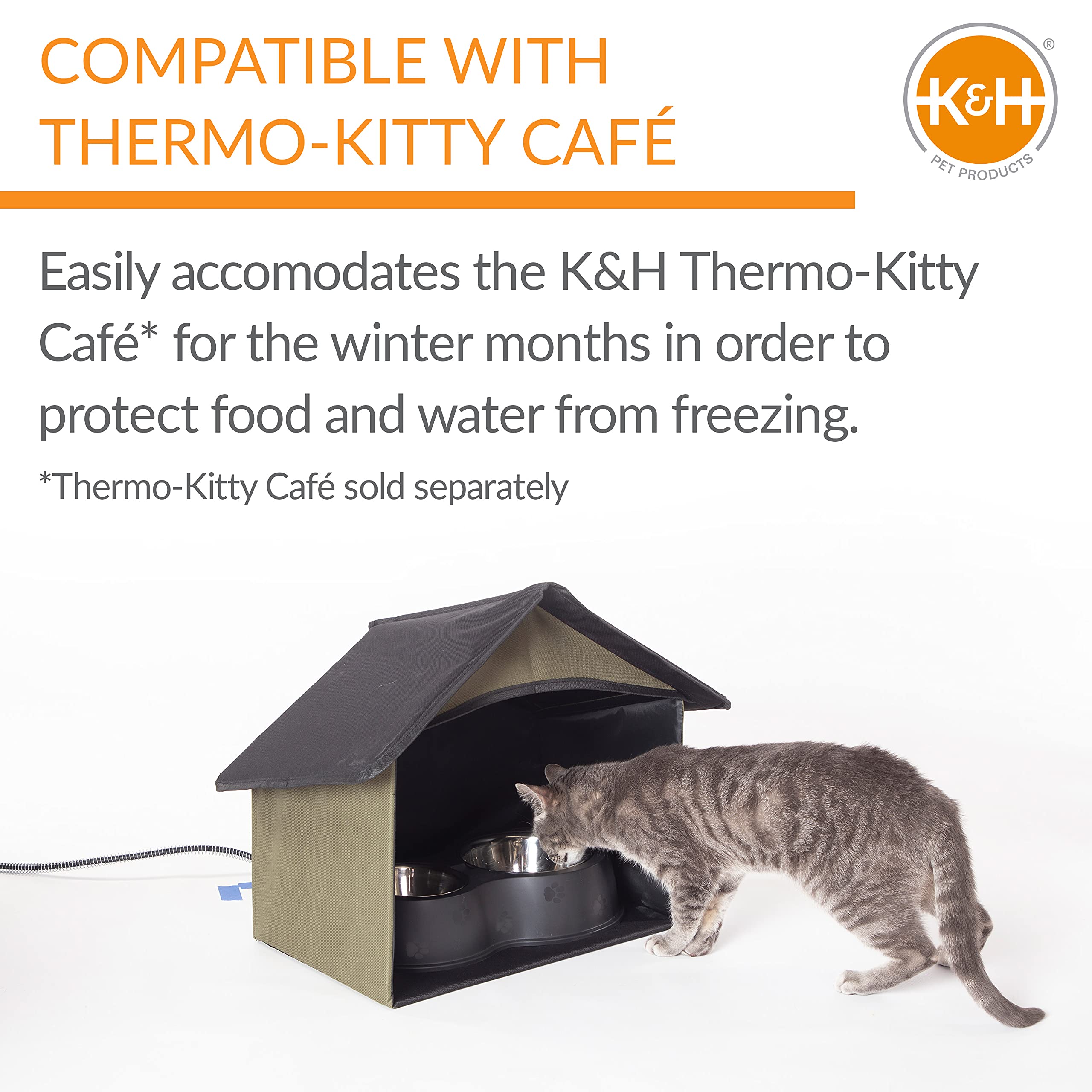 K&H Outdoor Kitty Dining Room resiste la intemperie para uso exterior