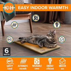 K&H Thermo-Kitty Mat: tamaño 12,5 x 25 pulgadas para caber en rincones.