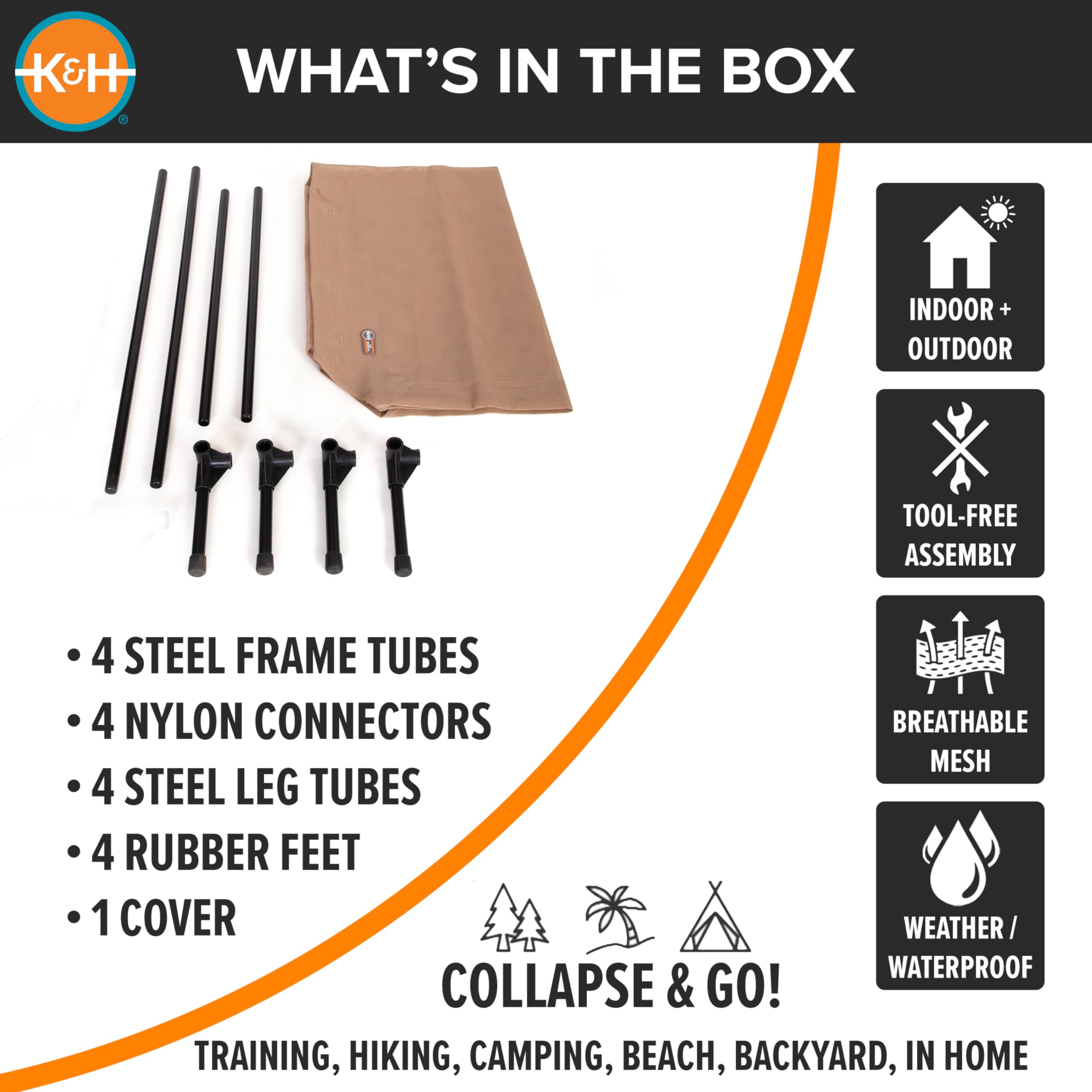 K&H Pet Products cama grande para razas grandes como Labrador.