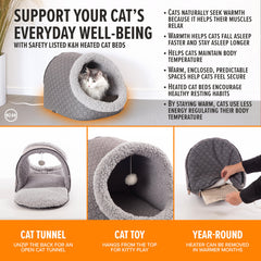 K&H Thermo-Pet Cave interior forro de felpa para confort.