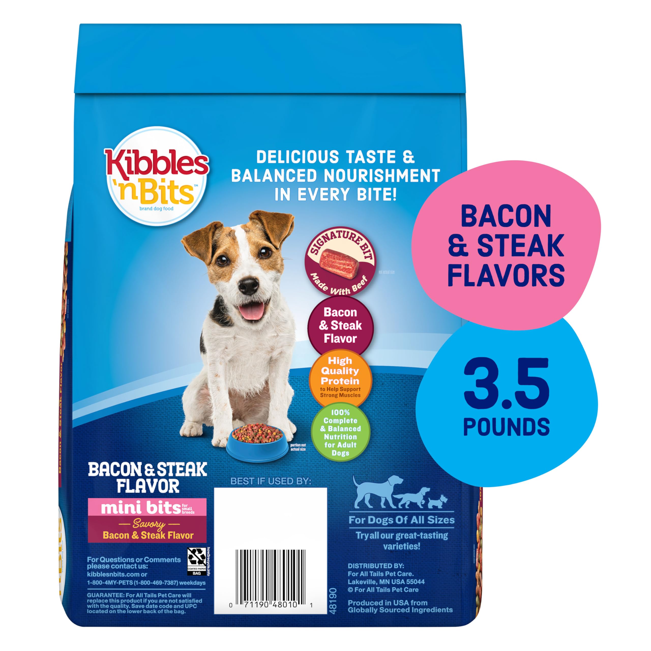 Kibbles 'n Bits Mini Bits: croquetas crujientes para mordidas fáciles en razas pequeñas.