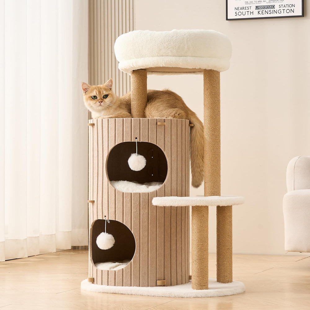 Kicari arbol-gato moderno diseño todo-en-uno para uso hogareño y refugio acogedor.