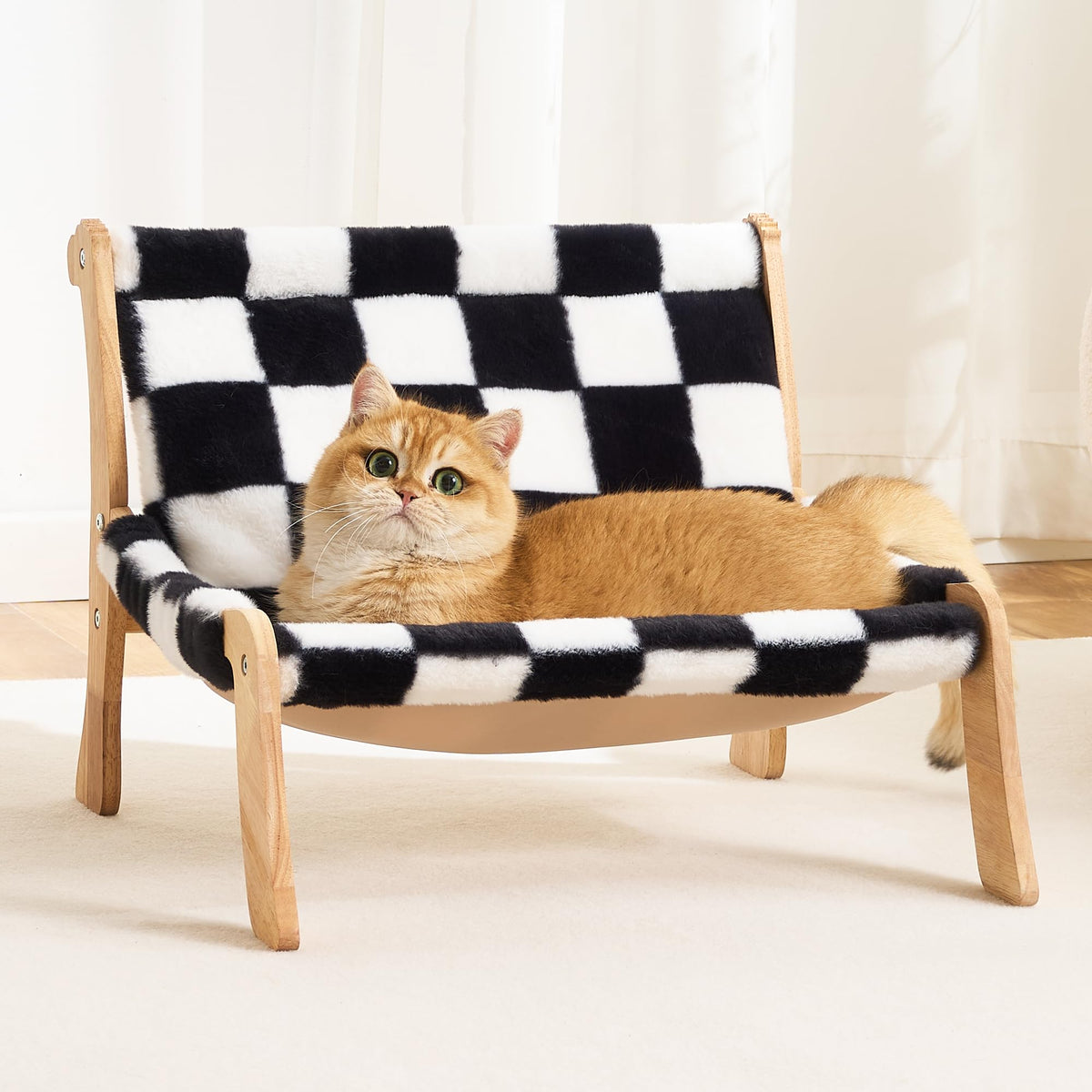 Sofá para gatos Kicari, frente, descanso estable para felinos.