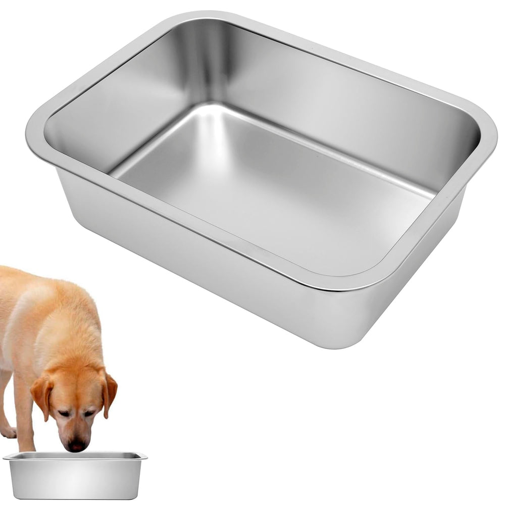 Kichwit tazón grande para perros en acero inoxidable, ideal para comida diaria