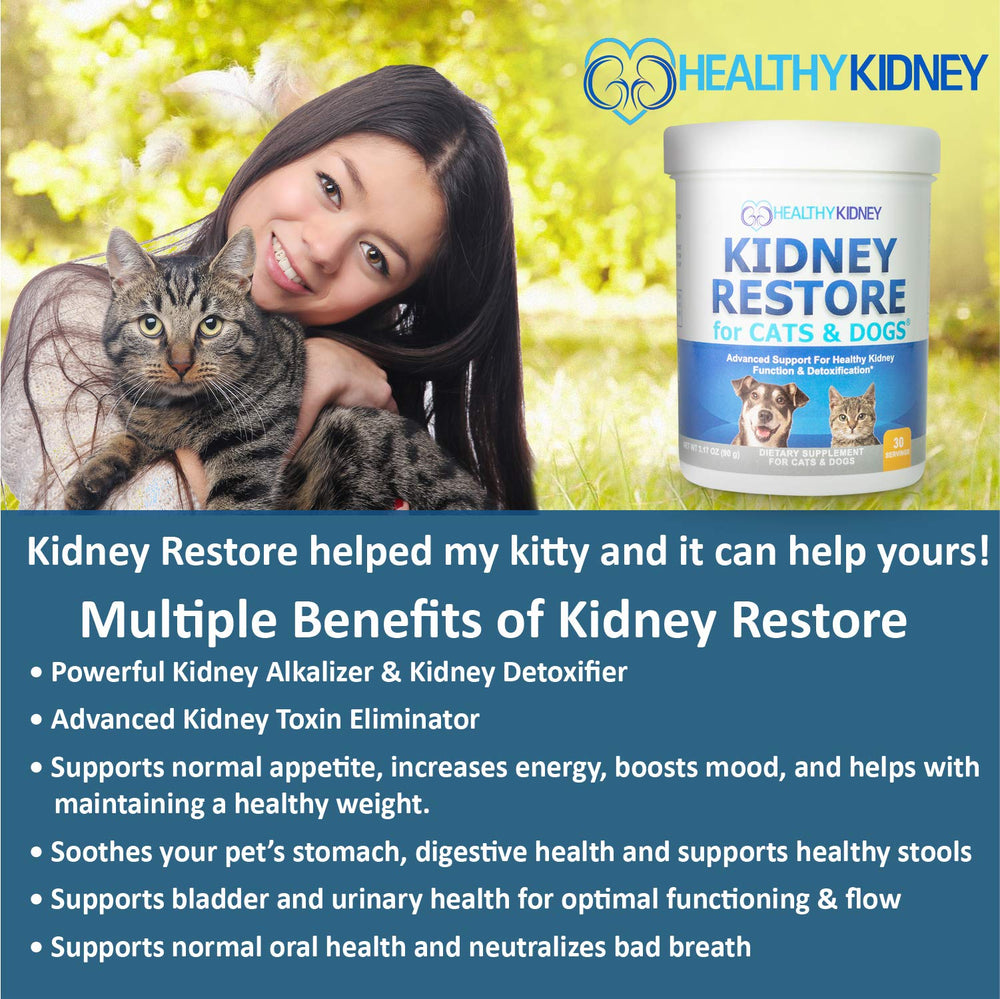 Kidney Restore: mascota en plato muestra uso diario sencillo