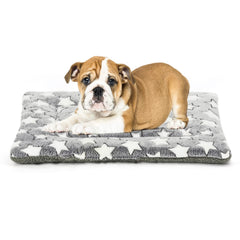 Kigmmro cama para perros dentro de una jaula de 24 pulgadas, versión reversible para mayor comodidad.