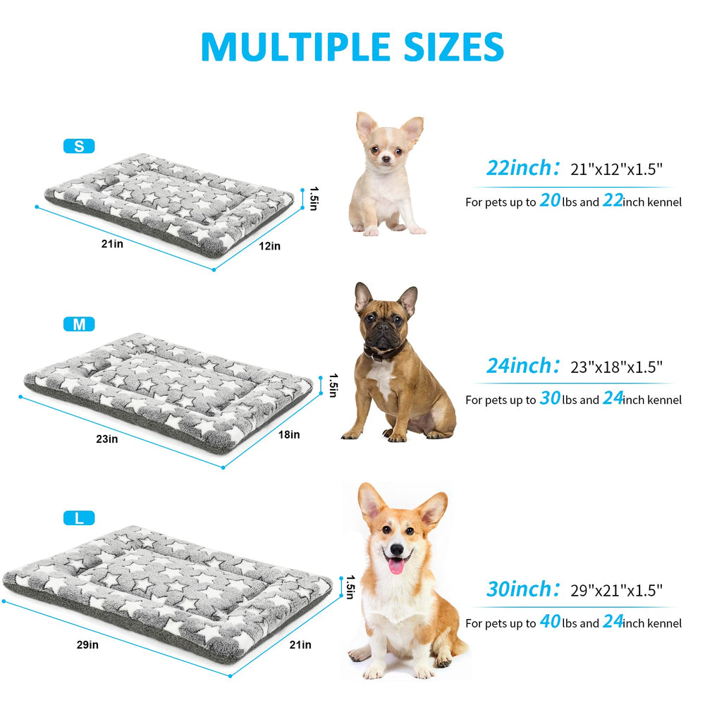 Medidas 23 x 18 x 1,5 pulgadas para perros pequeños en jaulas de 24 pulgadas.