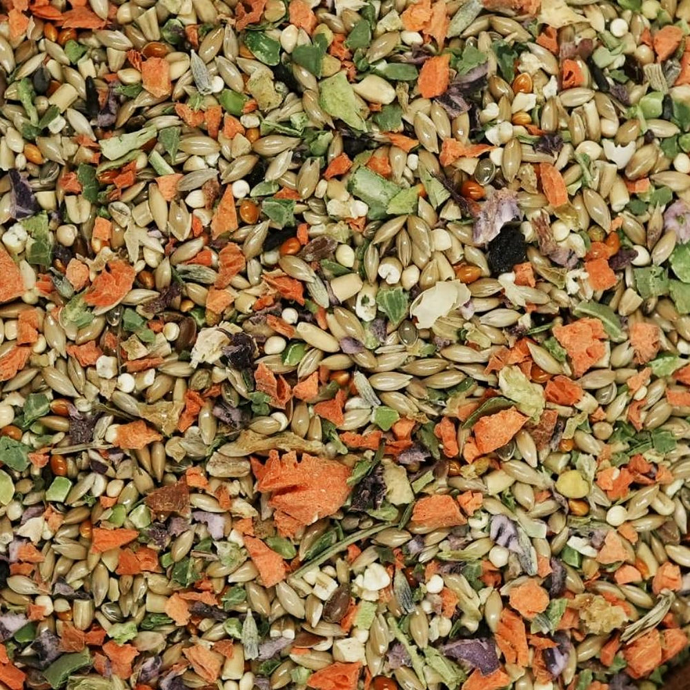 KikiBirds verduras liofilizadas: sabor natural y vitaminas para plumaje vibrante.