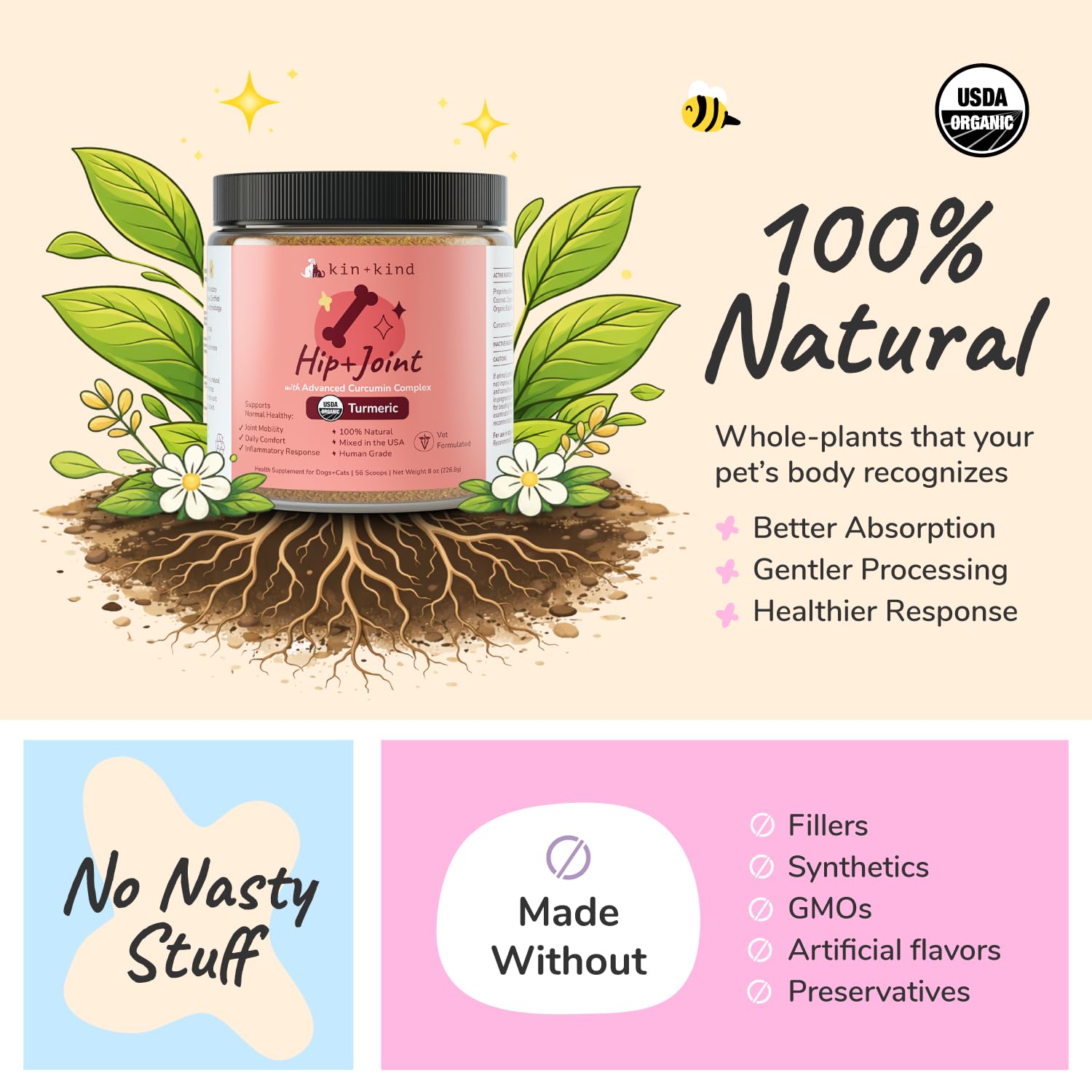 Kin+Kind aceite coco organico, base suave para la mezcla.