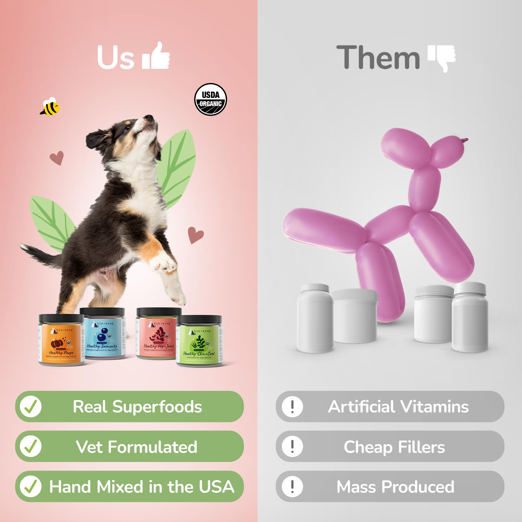 kin-kind aceite de coco para piel y pelaje suave de perros y gatos