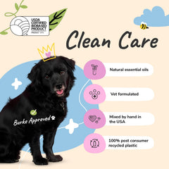 Kin+Kind champú-perros lavanda: cabello limpio y pelaje brillante tras el baño.
