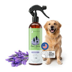 kin-kind spray antipulgas y garrapatas para perros en botella, protección suave basada en plantas