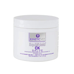 Kinetic Vet EquiShield CK Salve en envase práctico para uso diario en caballos.