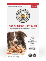 King Arthur: mezcla galletas para perro lista para hornear, sabor carne y zanahoria.