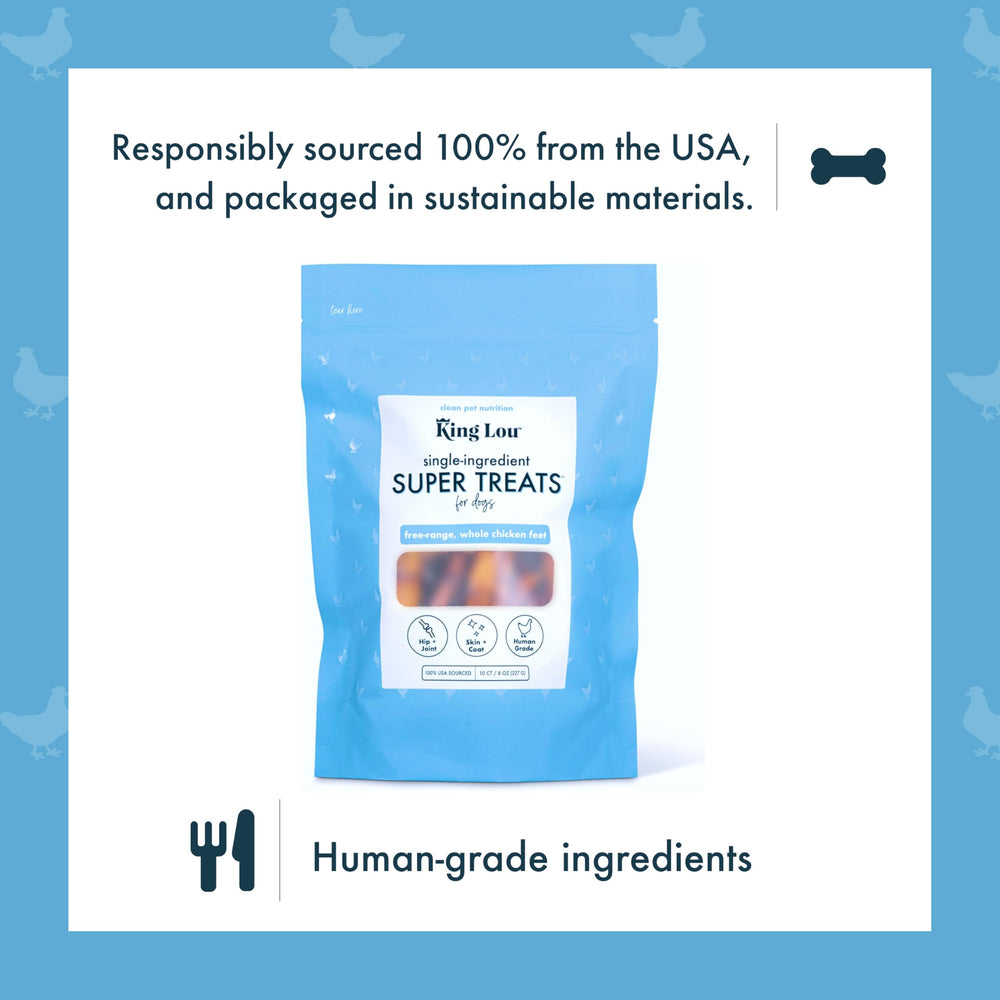 King Lou Pets deshidratado con bajo calor para conservar nutrientes.