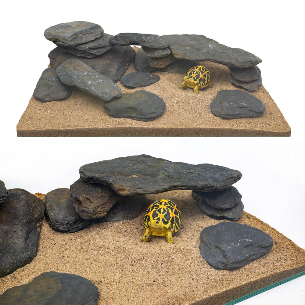Rocas KINGRUI de pizarra para uso multi-propósito en tortugas y acuarios.