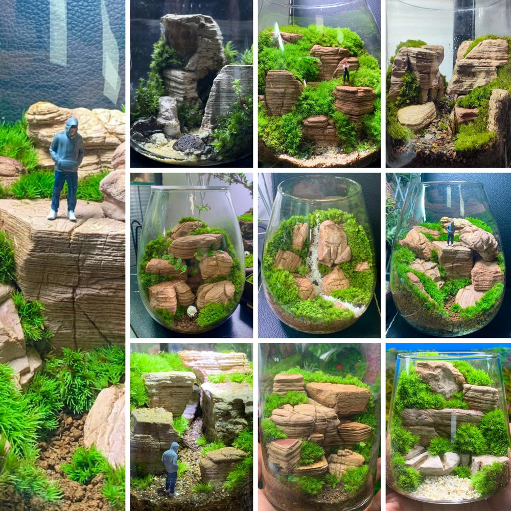 KINGRUI pagoda para terrario, complemento perfecto para terrenos y relieves.