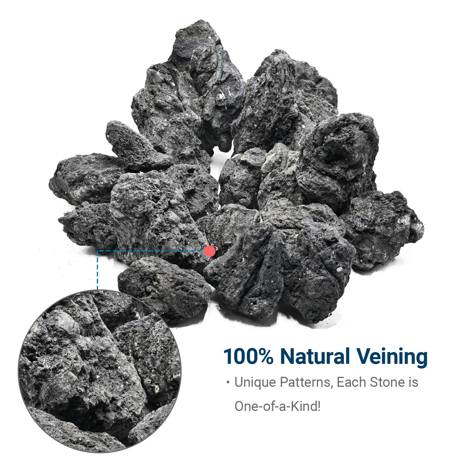 KINGRUI piedras volcánicas naturales para acuarios, promueven filtración biológica suave.