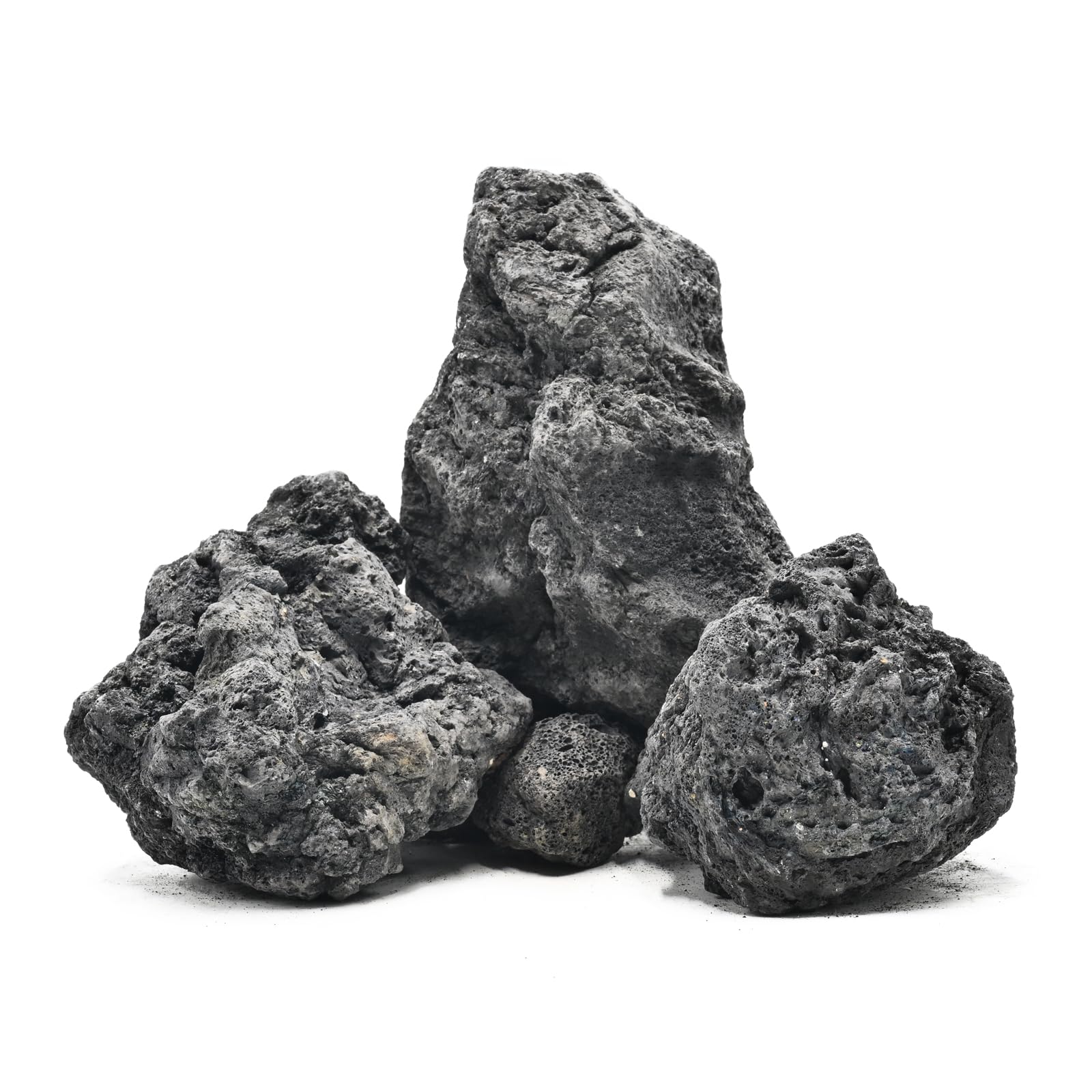 KINGRUI roca lava negra para acuario, ideal para cavidades y paisajismo natural.