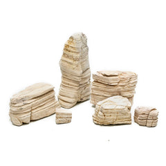 Rocas KINGRUI pagoda para acuario, textura cremosa para paisajismo acuático realista.