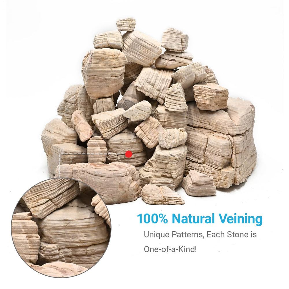 Rocas KINGRUI pagoda para terrario, superficie natural para hábitat auténtico.