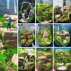 Rocas KINGRUI pagoda para paisajes, fáciles de distribuir para escenarios inmersivos.