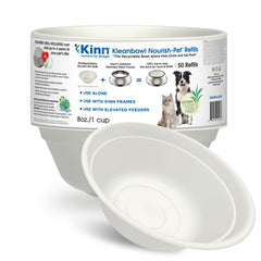 Kinn Kleanbowl: paquete de 50 cuencos de 8 oz para perros, ideal para viajar