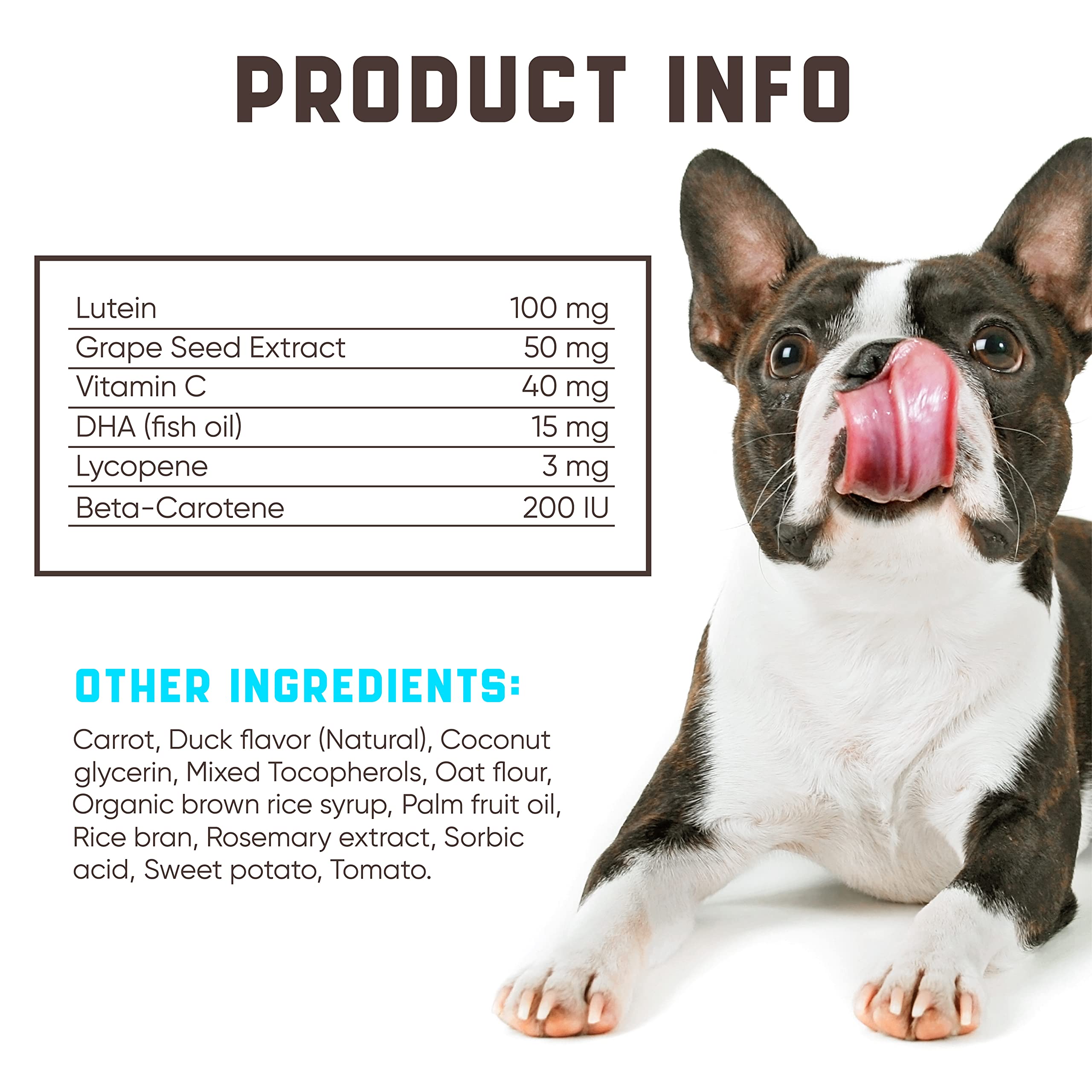 Kinpur Pet Care vitaminas para ojos, reducción posible de lagrimeo y ojos más húmedos