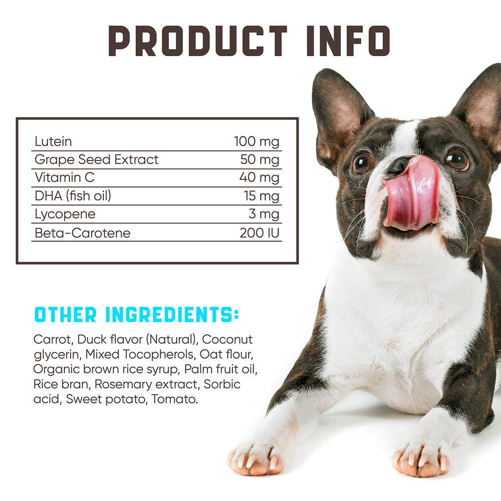 Kinpur Pet Care vitaminas para ojos, reducción posible de lagrimeo y ojos más húmedos