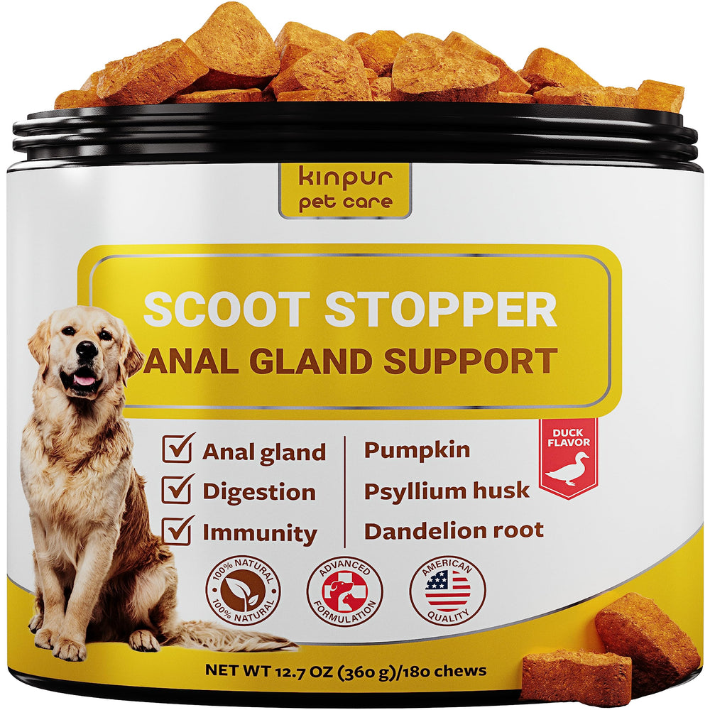 Kinpur Scoot Stopper: masticables suaves sabor pato para apoyo digestivo