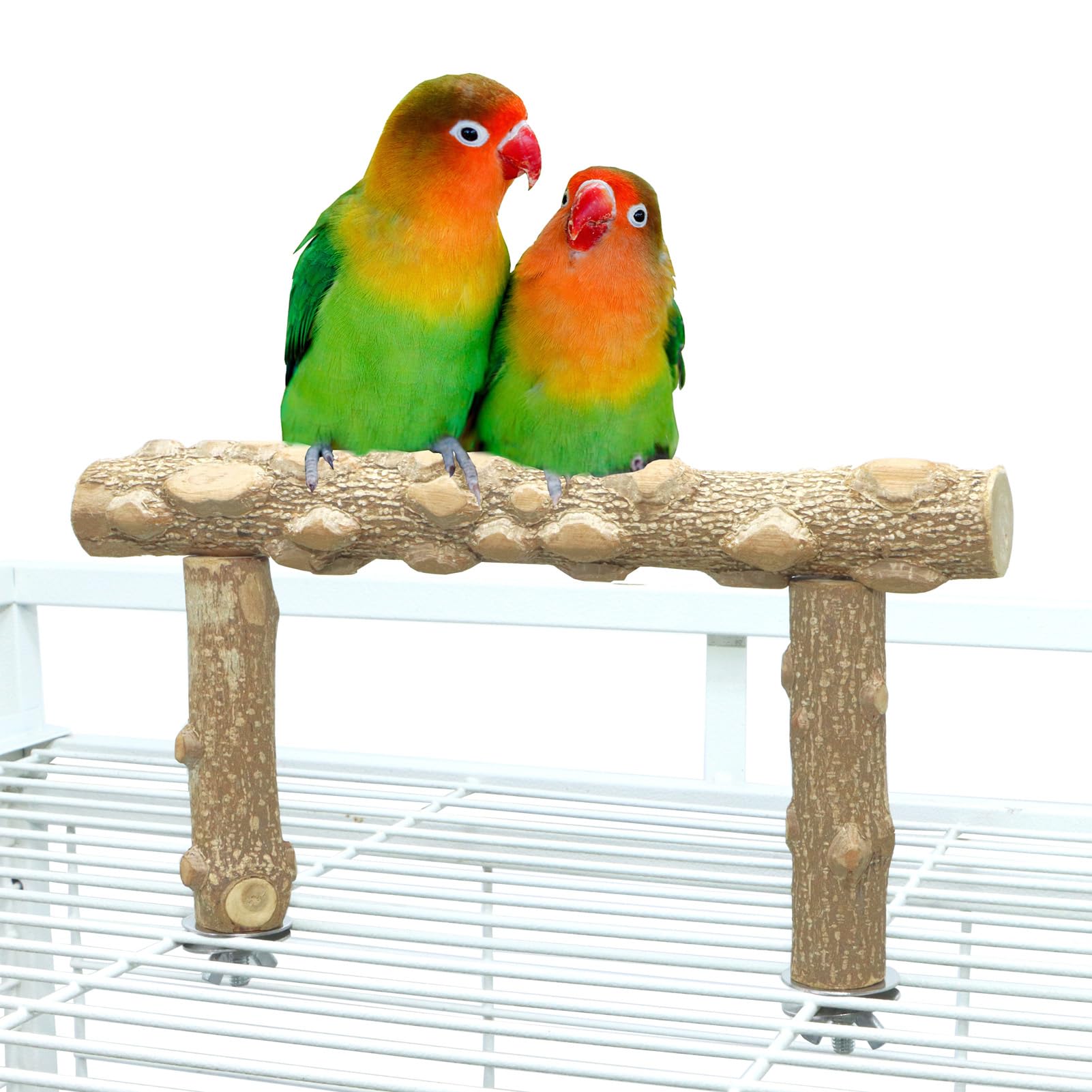 KINTOR percha para aves, rama de madera natural para trepar con agarre firme
