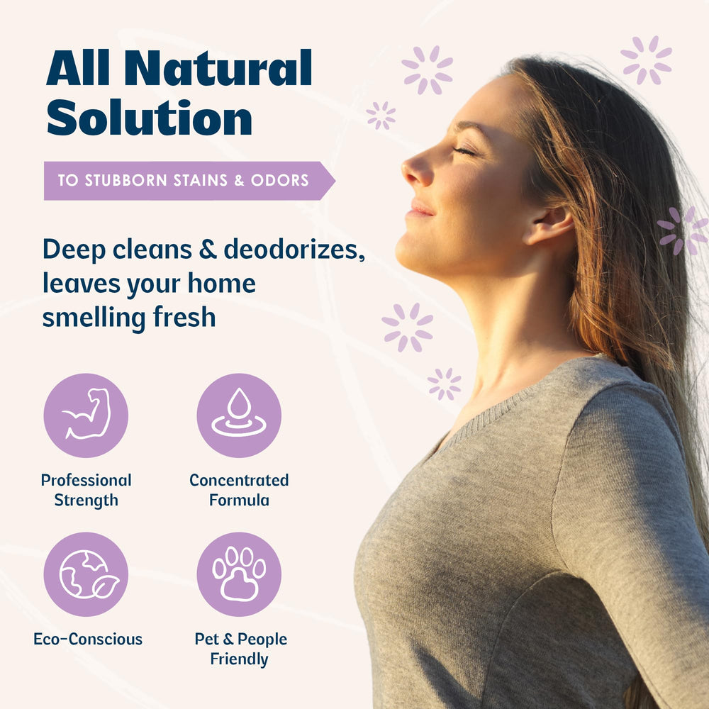 Aroma a lavanda de Urine B-Gone durante la limpieza