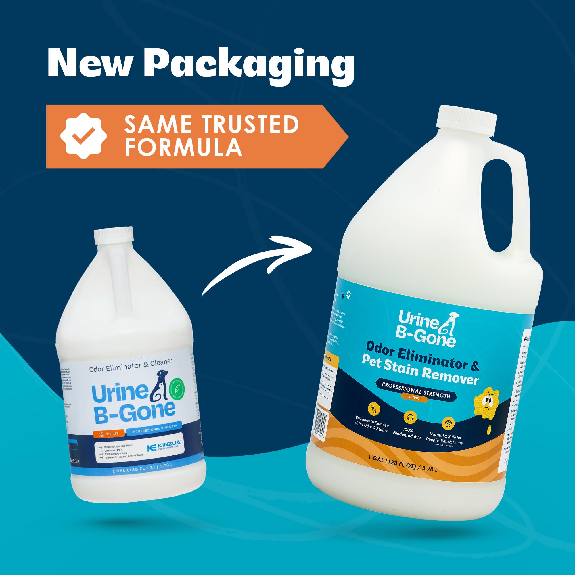 KINZUA ENVIRONMENTAL Urine B-Gone: frasco con etiqueta cítrica para aroma fresco