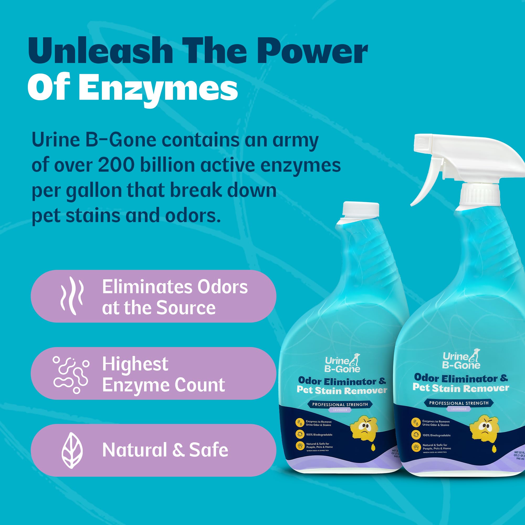KINZUA ENVIRONMENTAL Urine B-Gone usos-multiples: ideal para drenajes, urinarios y baños.