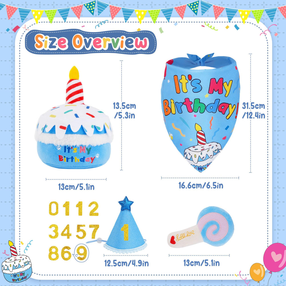 Conjunto de accesorios de cumpleaños KIPRITII para perros pequeños.