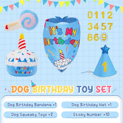 Sombrero de cumpleaños para perros de KIPRITII, ajuste cómodo.