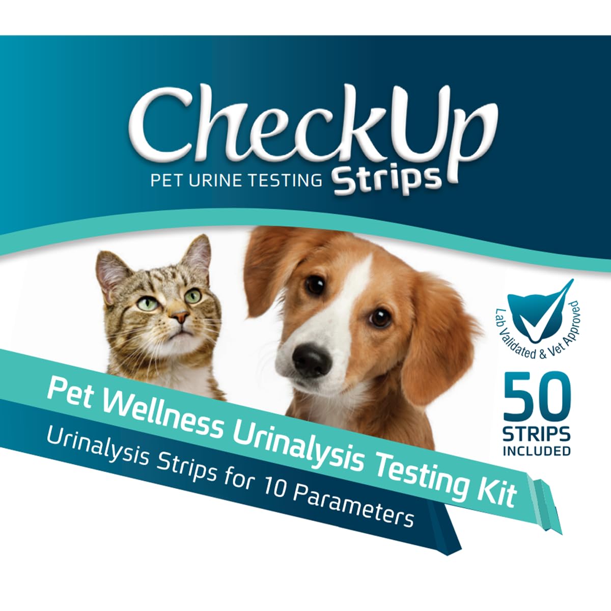 Caja KIT4CAT CheckUp multilingüe con inglés, francés y alemán.