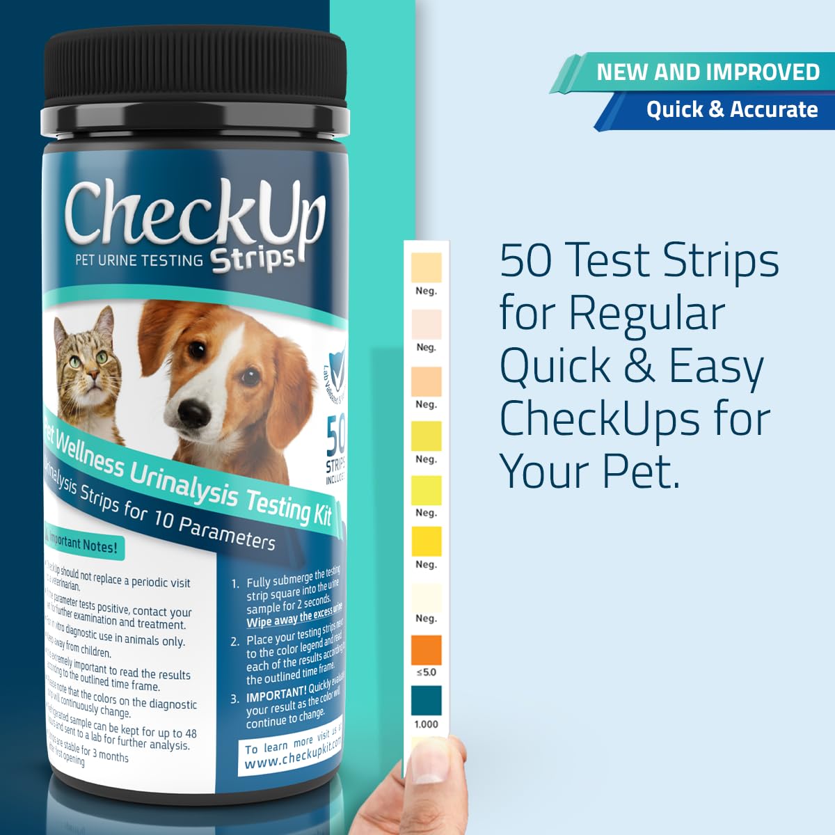 KIT4CAT CheckUp: lectura por inmersión de 2 segundos para resultados rápidos.